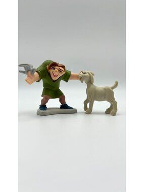 Disney Hunchback Of Notre Dame Quasimodo & Djali PVC Figurines Vintage Collectib